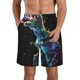 thumbnail image 1 of Balery colorful flames dinosaur Traje de Baño Estilo Hawaiano para Hombre, Shorts de Secado Rápido con Bolsillos-X-Large, 1 of 6