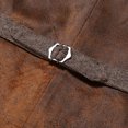 thumbnail image 3 of Qarigey Chaleco de vestir para novios ajustado de vaquero occidental, chalecos de traje de cuero cálidos y de moda, transpirables y elegantes Camisetas, 3 of 6