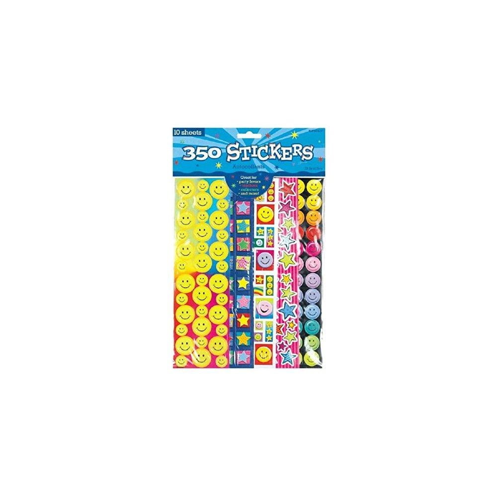 Delightful Party Stars and Smiles Sticker Strips Favours, Paper, 10