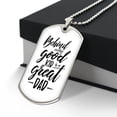 thumbnail image 3 of Fathers Day Gift from Son & Daughter - Graphic Military Dog Tag Necklace (Optional Personalized Engraving), 3 of 5