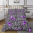 thumbnail image 1 of Erosebridal Cheetah Leopard Print Coverlet Set Twin, Butterfly Bedding Set, Animal Decor, 2pcs, 1 of 5