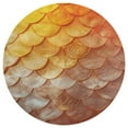thumbnail image 3 of Mermaid Fish Scales Soft Bedroom Round Area Rug, Washable Cute Nursery Circle Throw Mat, Non-Slip Contemporary Small Low Pile Floor Carpet for Dorm Bedside, 3 of 6