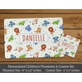 thumbnail image 2 of Printtoo Personalized Placemat & Coaster Set For Kids Toddlers,Birthday Gift For Boys,Gift For Girls,Animals-8x11.5 Inch, 2 of 5