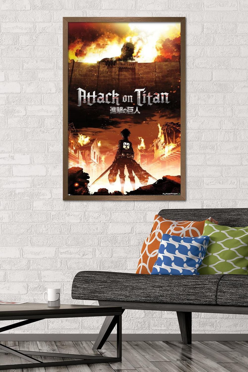 Attack on Titan - Fire Wall Poster, 22.375" x 34"