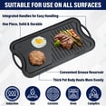 thumbnail image 3 of CHEFSPOT Plancha para Parrilla Reversible de Hierro Fundido Pre-sazonada - 20", Negra, Lavable a Mano, 3 of 8