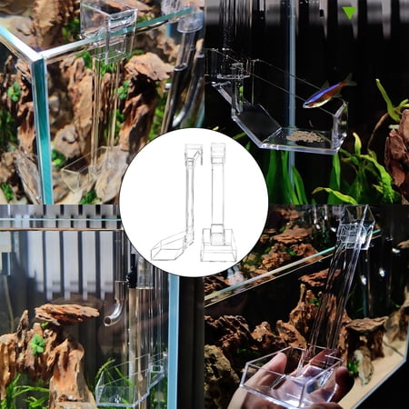 Acrylic Feeder Holder Dish Container Supplies for Aquarium , 35cm