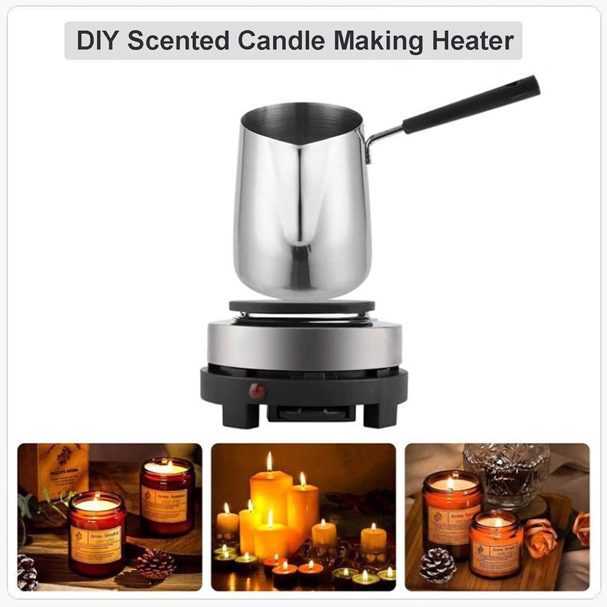 Mini Electric Hot Plate, 500W Round Hot Plate Portable Countertop Burner,Mini Stove Portable Stove Kitchen Cooktop Electric Heater,Perfect Size for Moka Pot 110V