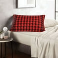 thumbnail image 6 of Cauagu Retro red and Black Houndstooth Print Pillow Covers with Envelope Closure,1PC Pillow Cases Decorative Pillow Case for Bed & Couch, Pillows Not Included-14"x20", 6 of 6