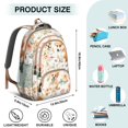 thumbnail image 5 of Corgi Dog and Flower Florals Backpack for School,Cute School Bag,Schoolbag with Adjustable Shoulder Straps & Padded Back,16.9 Inch, 5 of 5