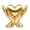 Gold, variant on Home Mantle Decor Accents, Heart Statue Minimalist Heart Decoration Peace Sign Hand Sculpture for Shelf Decor Gold Decor for Living Room, Office, Dining Table Mother's Day Gifts