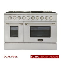 48 in. 6.7 cu. ft. Dual Fuel Range for Natural Gas in Stainless Steel