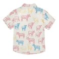 thumbnail image 2 of Dailycode Small Short Sleeve Button Down Shirts Pink Blue Yellow Cattle Casual Shirt 3-10 Years, 2 of 9