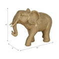 thumbnail image 4 of Elegant Elephant Figurine - Textured Polyresin Sculpture - Glam Home & Office Decor - 8" Gold, 4 of 11