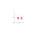 thumbnail image 2 of FB Jewels 14K Yellow Gold Pink Sapphire Post Earrings, 2 of 2