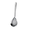thumbnail image 2 of Cuchara ranurada para espumadera de acero inoxidable 304 con orificios para colgar duraderos y agarre cómodo. Grande, 2 of 9