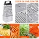 thumbnail image 3 of Rallador de acero inoxidable de 4 lados con mango ergonómico antideslizante, incluye recipiente medidor desmontable, perfecto para rallar, triturar, rebanar y rallar, apto para lavavajillas, 3 of 7