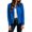 Blue, variant on Women's Fall Vertical Rib Knit Bomber Jacket, Stand Collar Full Zip Long Sleeve Solid Knit Casual Outer Top for Women, Sizes S-2XL
