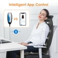 thumbnail image 4 of Snailax Vibrate Seat Massage Cushion, Back Massager with Heat for Pain Relief, Massage Mat with APP Control, 4 of 6