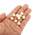 thumbnail image 4 of Unique Bargains Pendentifs Perles Factices 10 mm, Lot de 150 Perles Rondes Imitation Perle, Beige Doré, 4 of 6