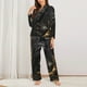 thumbnail image 2 of Balery Gothic Raven Portrait Conjunto de Pijama con Estampado para Mujer, Conjunto de Dos Piezas con Manga Larga, Ropa de Dormir Suave con Bolsillos, Pijamas Cómodos-Large, 2 of 7