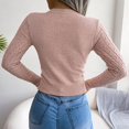 thumbnail image 4 of Aayomet Oversized Cardigans For Women Women's Fall Turtleneck Batwing Long Sleeve Ribbed Knit Casual Soft Pullover Sweater Jumper Top,Pink L, 4 of 5