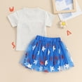 thumbnail image 4 of Toddler Baby Girl 4th of July Outfit American Flag T-Shirt And Tulle Tutu Skirts Set Kids Fourth Of July Dress Summer Clothes, 4 of 7