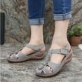 thumbnail image 3 of Sandales Orthopédiques à Talon Compensé à Bout Fermé pour Femmes 2025 Plage Confortables à Fleurs Marche Robe Chaussures d'Été, 3 of 8
