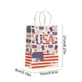thumbnail image 3 of Tricolor Flag Gift Bags, Printed Kraft Paper Tote, Durable Shopping Packaging, 8-inch Size, for Events, Promotions, Bulk Packaging, General Purpose Paper Bags, Customizable Design, Bulk, Ihhxbz, 3 of 7