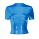 thumbnail image 3 of MKLEKYY Playeras De Algodon Mujer Blusa Informal Lisa De Manga Corta Con Cuello Redondo Y Plisado Para Mujer Talla L, 3 of 3
