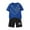 Blue, variant on Odeerbi 3-14 Years Kids Boys Summer Athletics Outfits Quick Drying Sports Running Tops Shorts Set Short Sleeve Round Neck Shorts Suit Kids Boys Clothes