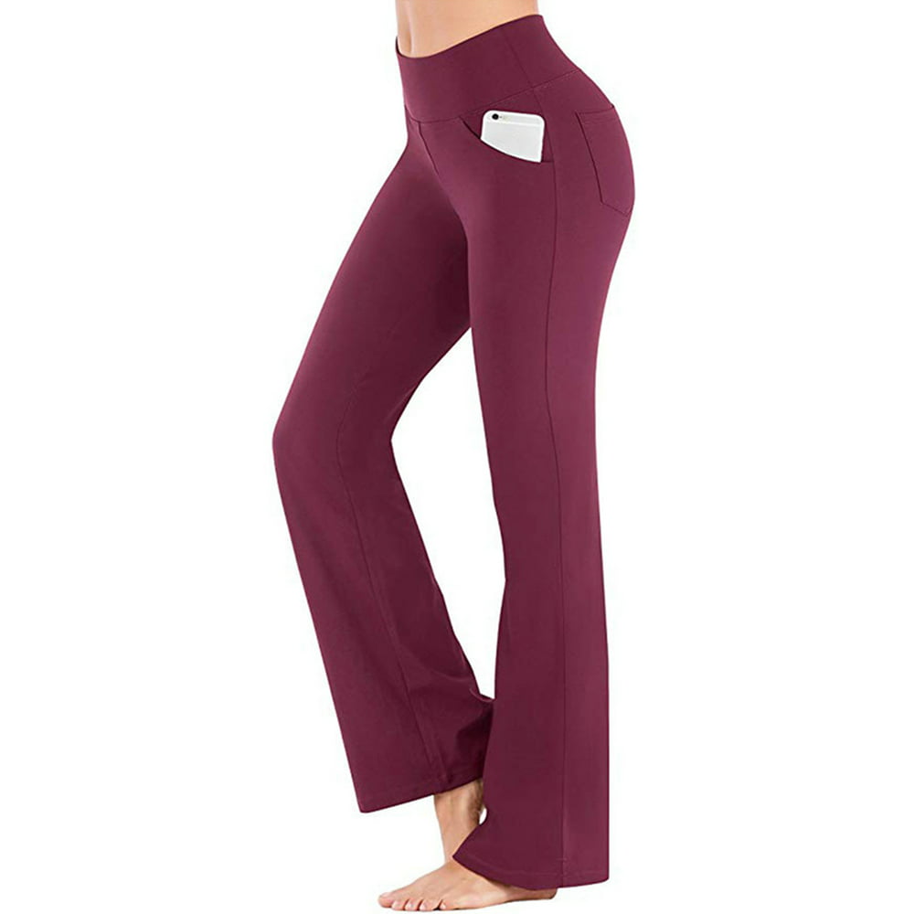 AMaVo - Avamo Activewear Women's Bootleg Yoga Pants Tummy Control High ...