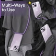 thumbnail image 6 of JETech Crossbody Case for iPhone 14 6.1-Inch with Adjustable Lanyard Strap, Clear Transparent Anti-Yellowing Shockproof Protective Phone Cover with Neck Cord (Purple), 6 of 6