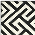thumbnail image 4 of SAFAVIEH Four Seasons Mihail Geometric Maze Polyester Area Rug, Ivory/Black, 8' x 10', 4 of 6