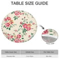 thumbnail image 6 of Round Fitted Tablecloth with Elastic Edges Fits 36"-44" Round Tables Pioneer Colorful Floral Waterproof Table Cover Washable Indoor and Outdoor for Party Kitchen Dinner Banquet Patio Picnic, 6 of 7