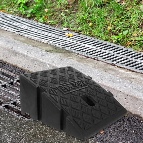 POPETPOP Wheelchair Ramps Plastic for Doorways Outdoor Use Load Bearing Anti Slip 1Pack