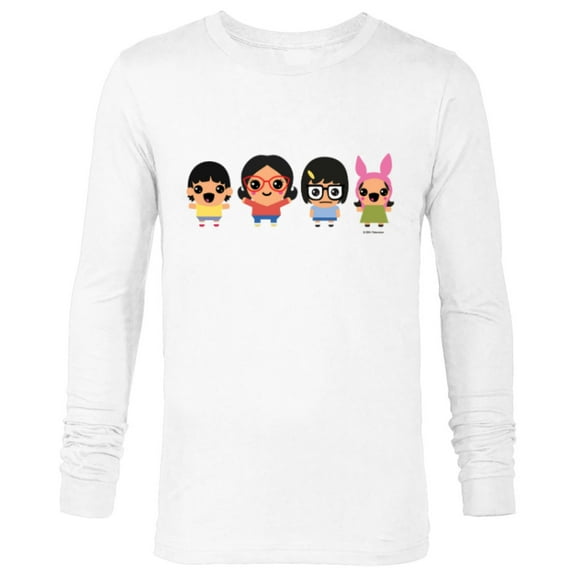 Bob’s Burgers Chibi Kawaii Linda Gene Tina and Louise - Long Sleeve T-Shirt for Men - Customized-White