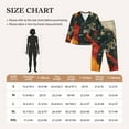 thumbnail image 4 of Fotbe Ink Style Bald Eagle Pattern Long Sleeve Pajama Set for Women,Sleepwear Set,2-piece Loungewear Set,Soft PJs Comfy Nightwear with Pockets -X-Large, 4 of 7