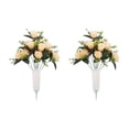 thumbnail image 4 of Roiihwy Artificial Cemetery Flowers for Grave Outdoor, Silk Floral Arrangement Fake Rose Flowers Memorial Flowers for Grave Vase Outdoor Table Decor, 4 of 8