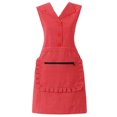 thumbnail image 1 of LCXmlly Kitchen Apron Cooking Apron Sleeveless Oilproof Zipper Pocket Western Style Lapel Plaid Pattern, 1 of 6