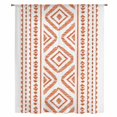thumbnail image 2 of Orange Boho Sheer Curtains 45 Inches Long, Vintage Southwestern Geometric Stripes Light Filering Curtains, Breathable Simi Curtain Privacy Drapes for Kitchen Bathroom Small Window Treatment, 2 of 9
