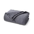 thumbnail image 4 of Allswell Cotton Crinkle Bed Blanket, Gray Shark, King/California King Size, 4 of 7