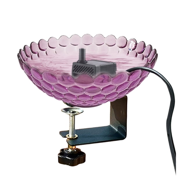 BotaniNest Outdoor Garden Miniature Bird Bath Basin Water Tank Bird Bath Bird Feeder USB Plug In Bird Bath Basin Water Tank Balcony Courtyard Bird Drinking