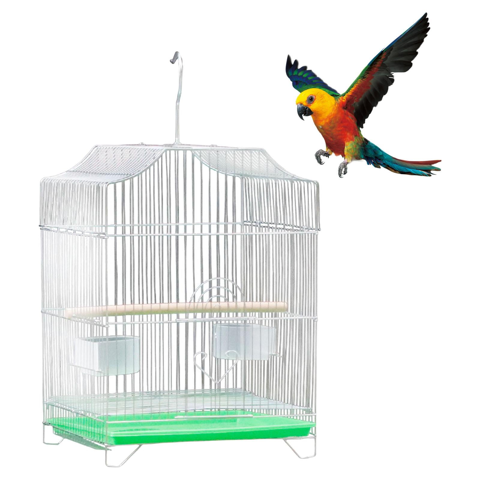 Large Bird Cage House, Parrot Stand Cage with Food Cup Hanging Birdcage Pet Supplies for Parrot Lovebirds Cockatiel Finches Accessories