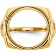 thumbnail image 5 of 14K Yellow Gold 14Ky Men\\'s Polished Horseshoe Side D/C 16.5mm Coin Bezel Ring (Size 10) Made In United States -Jewelry By Sweet Pea, 5 of 9
