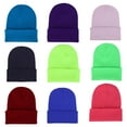 thumbnail image 3 of jiaroswwei Beanie Elastic Warm Woolen Yarn Roll up Edge Skull Cap for Spring, 3 of 8