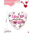 thumbnail image 3 of PMU Valentine’s Day "I Love You more than Chocolate" 18 Inch Mylar-Foil Balloon (10/pkg) Pkg/1, 3 of 7