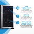 thumbnail image 3 of Newair 50 Bottle Freestanding Wine Fridge in Stainless Steel, Single Zone Mini Fridge, 3 of 15