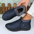 thumbnail image 5 of Tao Tao Snow Boots for Women Winter: Warm Fur Lined Ankle Booties Comfortable Waterproof Slip On Lightweight Womens Boots Blue 39, 5 of 8