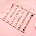 thumbnail image 3 of Adecuado para reloj de metal con trébol de cuatro hojas de Apple con cadena de reloj de diamantes Apple Watch7/SE/6/5/4/32, 3 of 5
