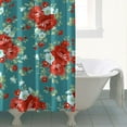 thumbnail image 4 of Pioneer Colorful Floral Shower Curtain for Bathroom Home Decor Bathtubs Waterproof Fabric Curtain with 12 Hooks 84x72in, 4 of 6